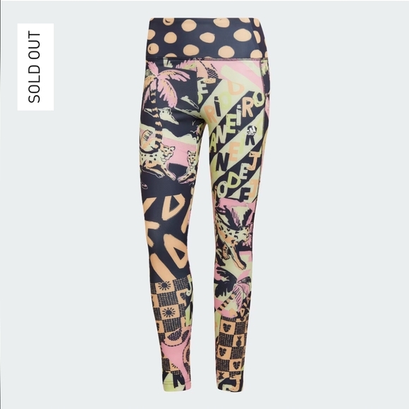 Farm Rio Addidas Leggings Size Large - Picture 7 of 7
